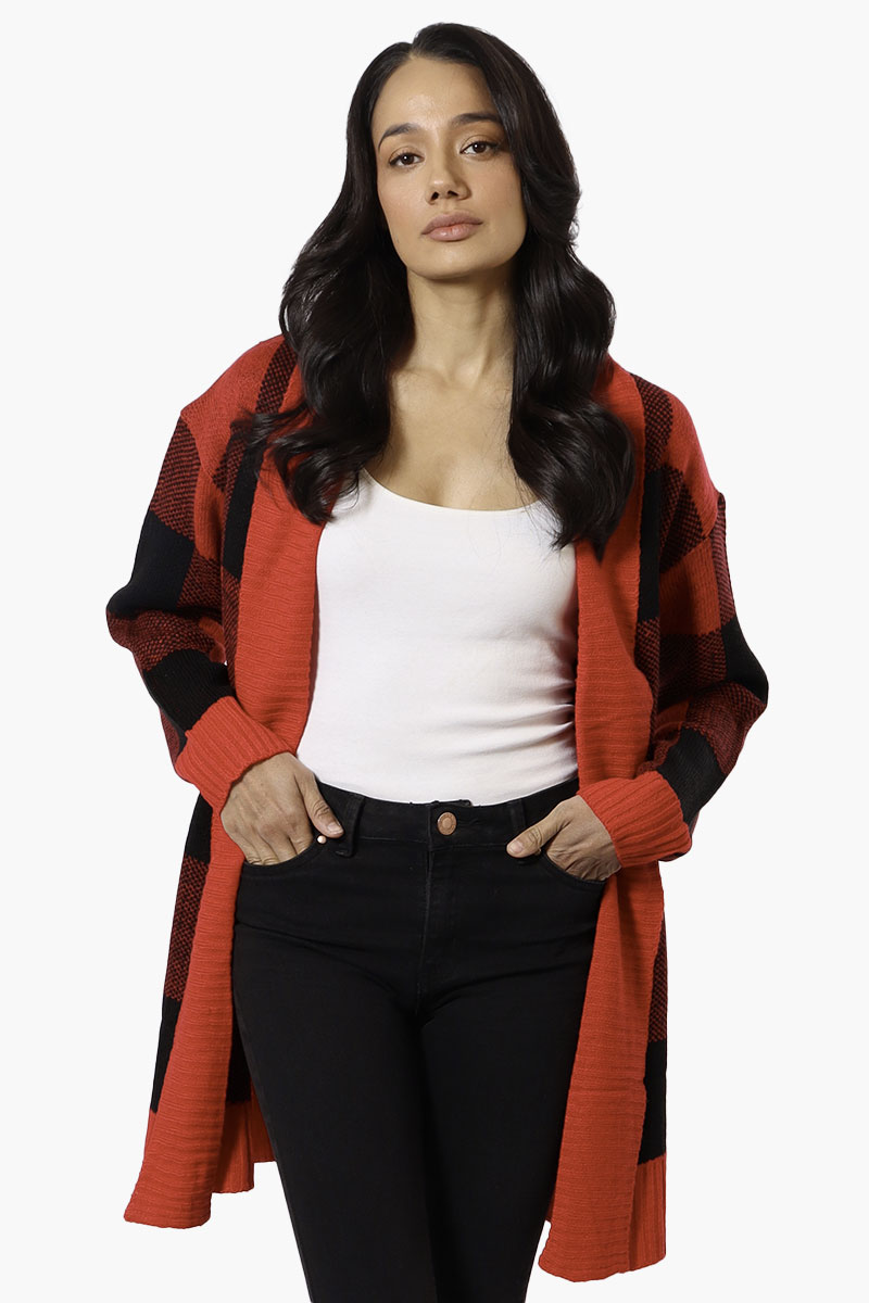 Canada Weather Gear Fold Over Wrap Cardigan - Red - Womens Cardigans - Canada Weather Gear