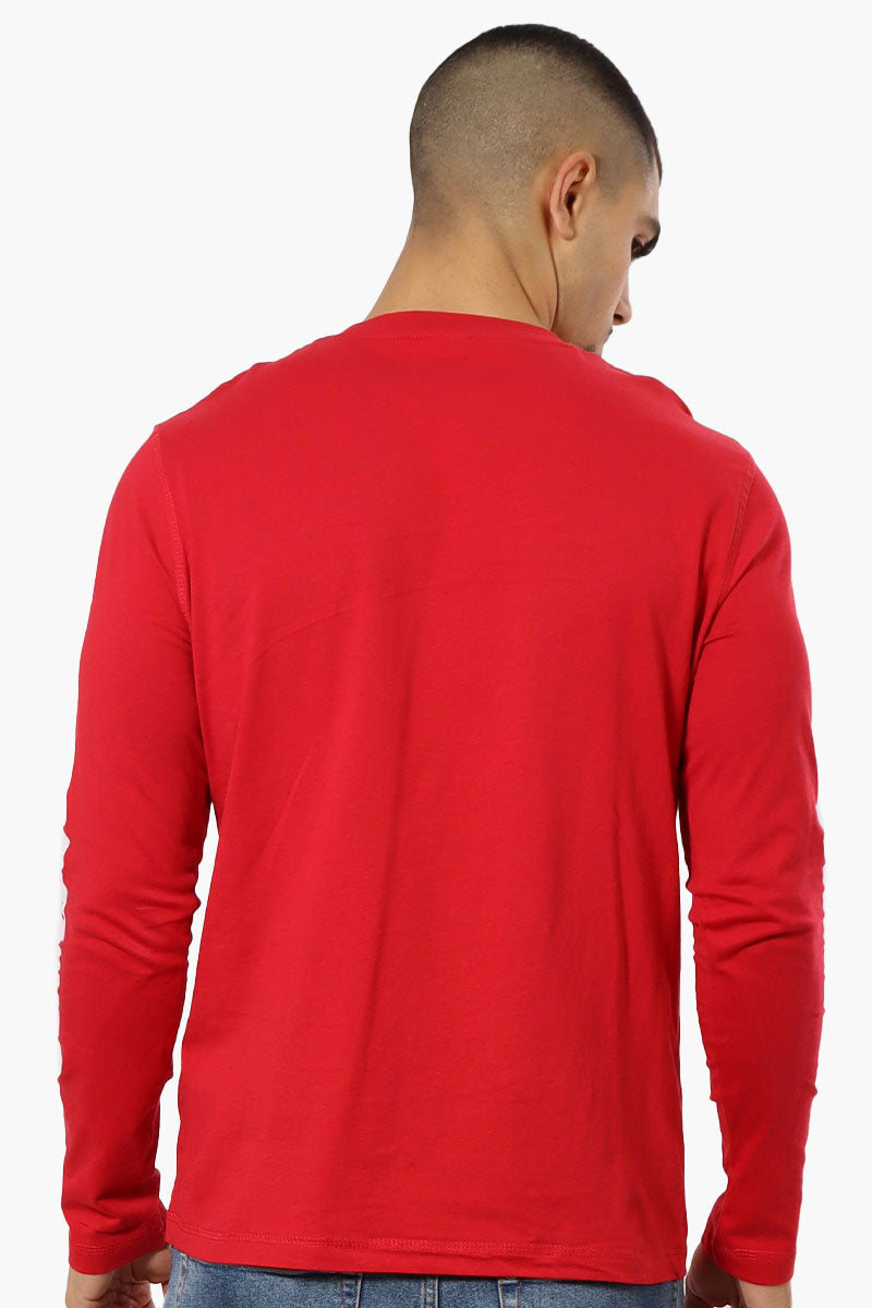 Canada Weather Gear Logo Sleeve Long Sleeve Top - Red - Mens Long Sleeve Tops - Canada Weather Gear