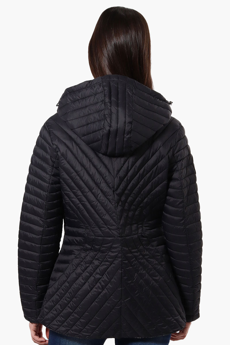 Canada Weather Gear Chevron Quilted Lightweight Jacket - Black - Womens Lightweight Jackets - Canada Weather Gear