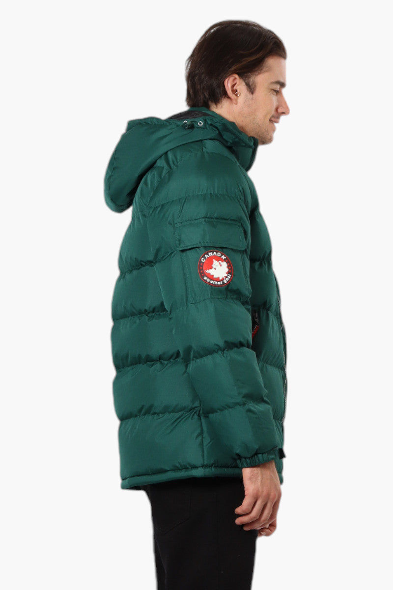 Canada Weather Gear Zip Pocket Bubble Bomber Jacket - Green - Mens Bomber Jackets - Canada Weather Gear