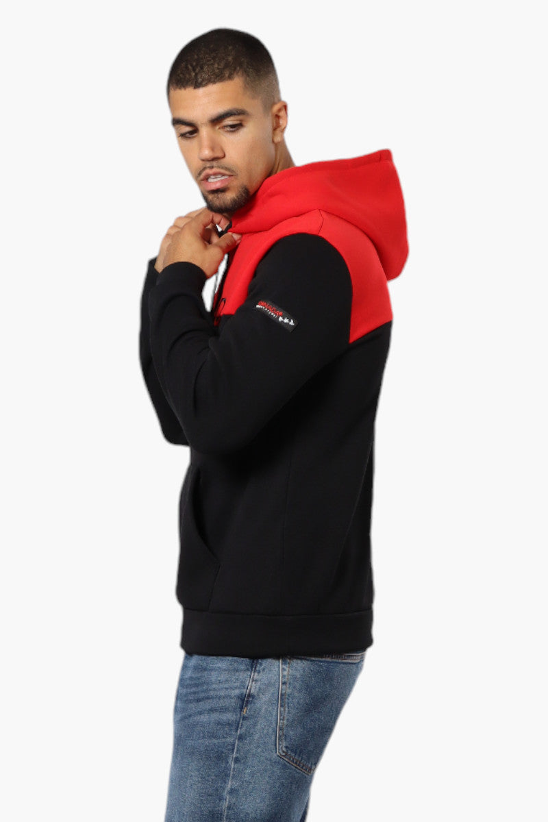 Canada Weather Gear Colour Block Embroidered Logo Hoodie - Red - Mens Hoodies & Sweatshirts - Canada Weather Gear