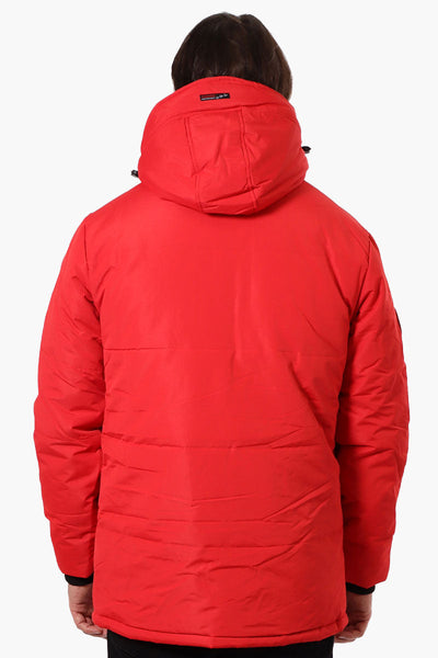 Canada Weather Gear Mouton Lined Parka Jacket - Red - Mens Parka Jackets - Canada Weather Gear