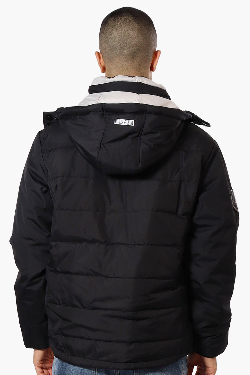 Super Triple Goose Contrast Detail Bubble Bomber Jacket - Black - Mens Bomber Jackets - Canada Weather Gear