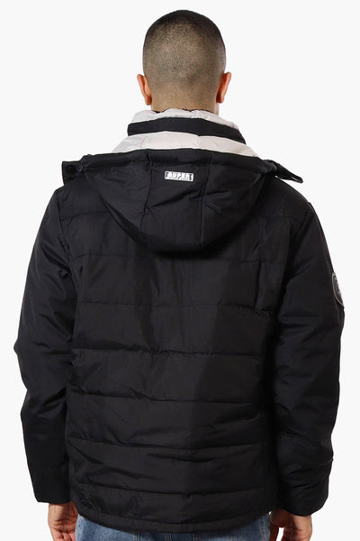 Super Triple Goose Contrast Detail Bubble Bomber Jacket - Black - Mens Bomber Jackets - Canada Weather Gear