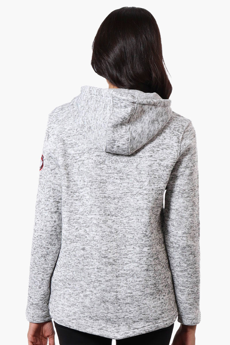 Canada Weather Gear Chest Logo Fleece Hoodie - Grey - Womens Hoodies & Sweatshirts - Canada Weather Gear