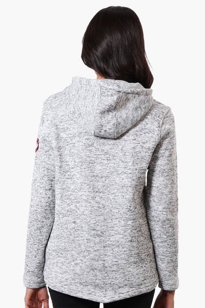 Canada Weather Gear Chest Logo Fleece Hoodie - Grey - Womens Hoodies & Sweatshirts - Canada Weather Gear