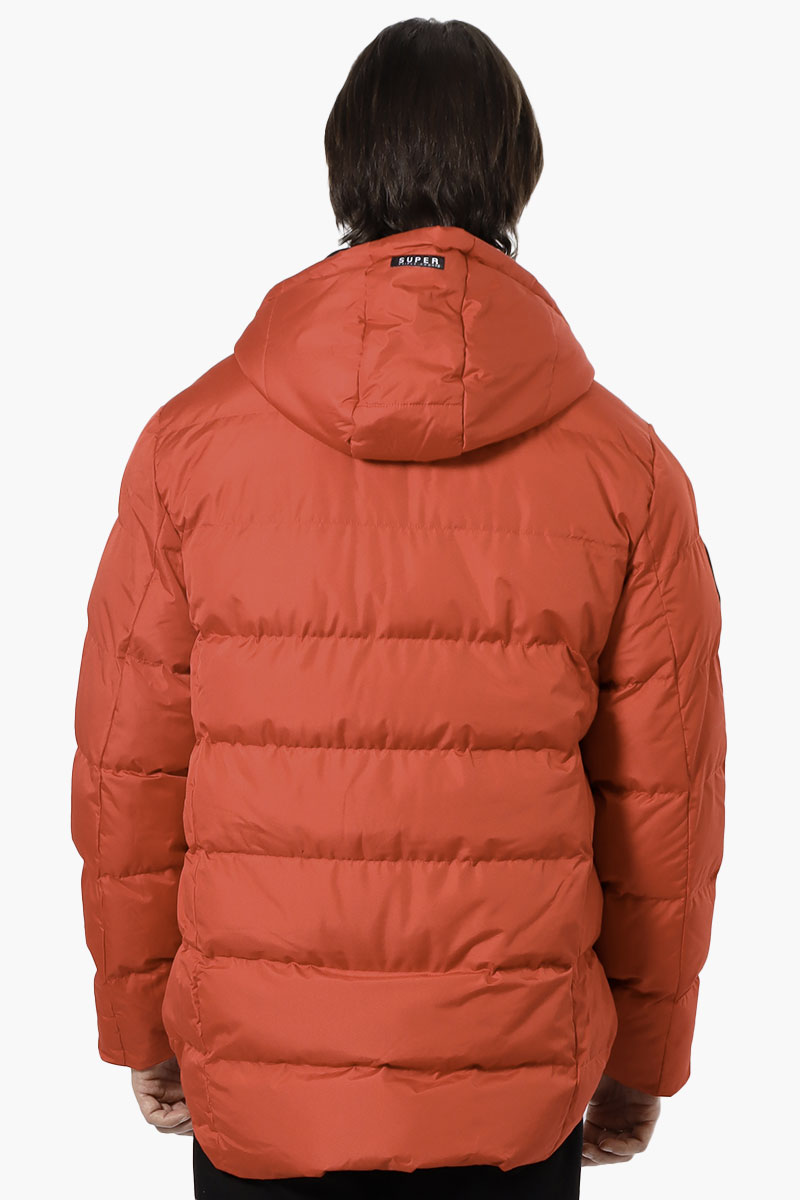 Super Triple Goose Knit Collar Bubble Bomber Jacket - Red - Mens Bomber Jackets - Canada Weather Gear