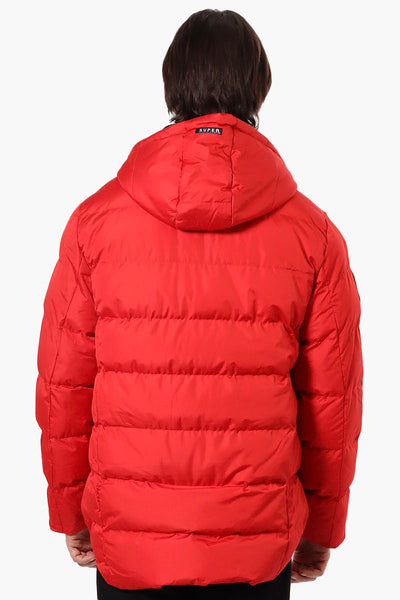 Super Triple Goose Knit Collar Bubble Bomber Jacket - Red - Mens Bomber Jackets - Canada Weather Gear