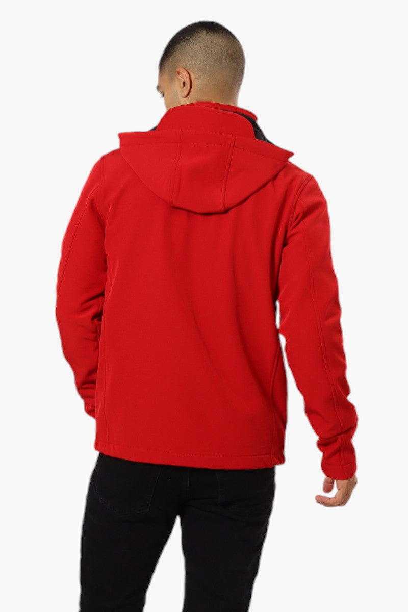 Canada Weather Gear Hooded Fleece Lined Lightweight Jacket - Red - Mens Lightweight Jackets - Canada Weather Gear