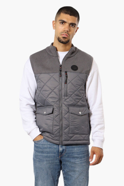 Canada Weather Gear Sweater Knit Polyfill Puffer Vest - Grey - Mens Vests - Canada Weather Gear