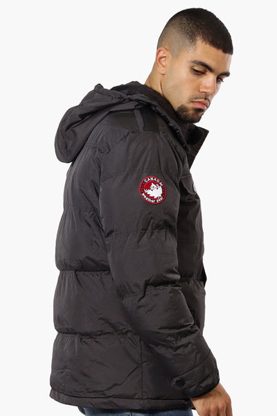 Canada Weather Gear 4 Pocket Bubble Parka Jacket - Black - Mens Parka Jackets - Canada Weather Gear