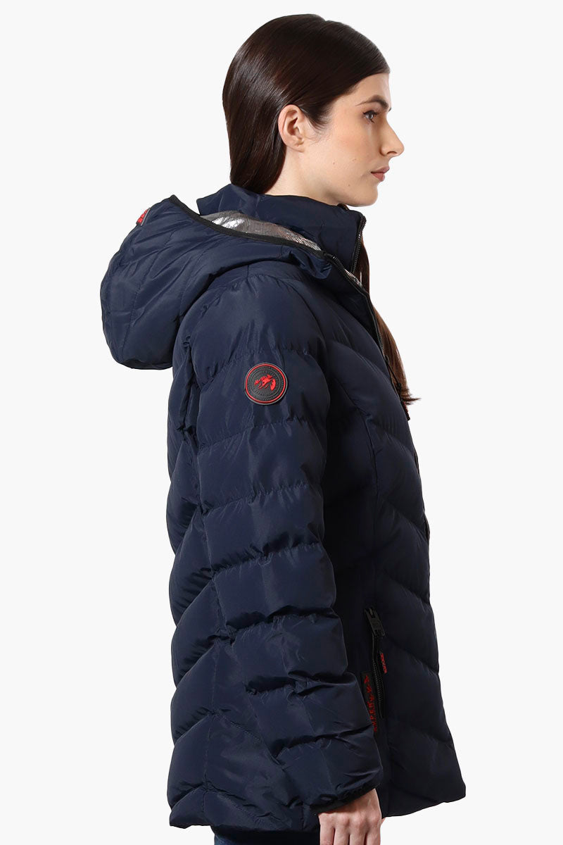 Super Triple Goose Heat Retention Lining Bomber Jacket - Navy - Womens Bomber Jackets - Canada Weather Gear