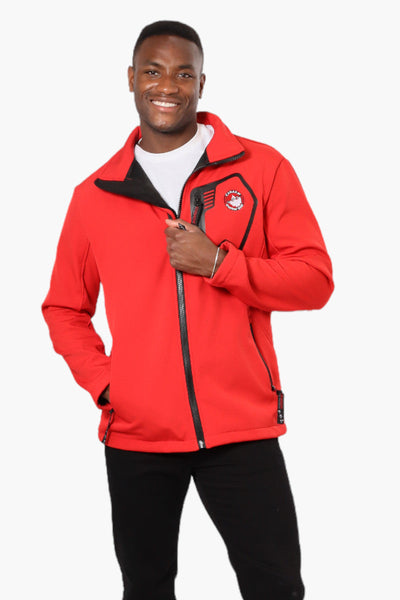 Canada Weather Gear Fleece Lined Zip Pocket Lightweight Jacket - Red - Mens Lightweight Jackets - Canada Weather Gear