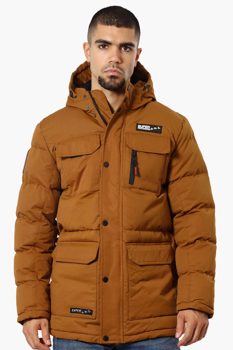 Super Triple Goose 4 Pocket Sherpa Lined Parka Jacket - Rust - Mens Parka Jackets - Canada Weather Gear