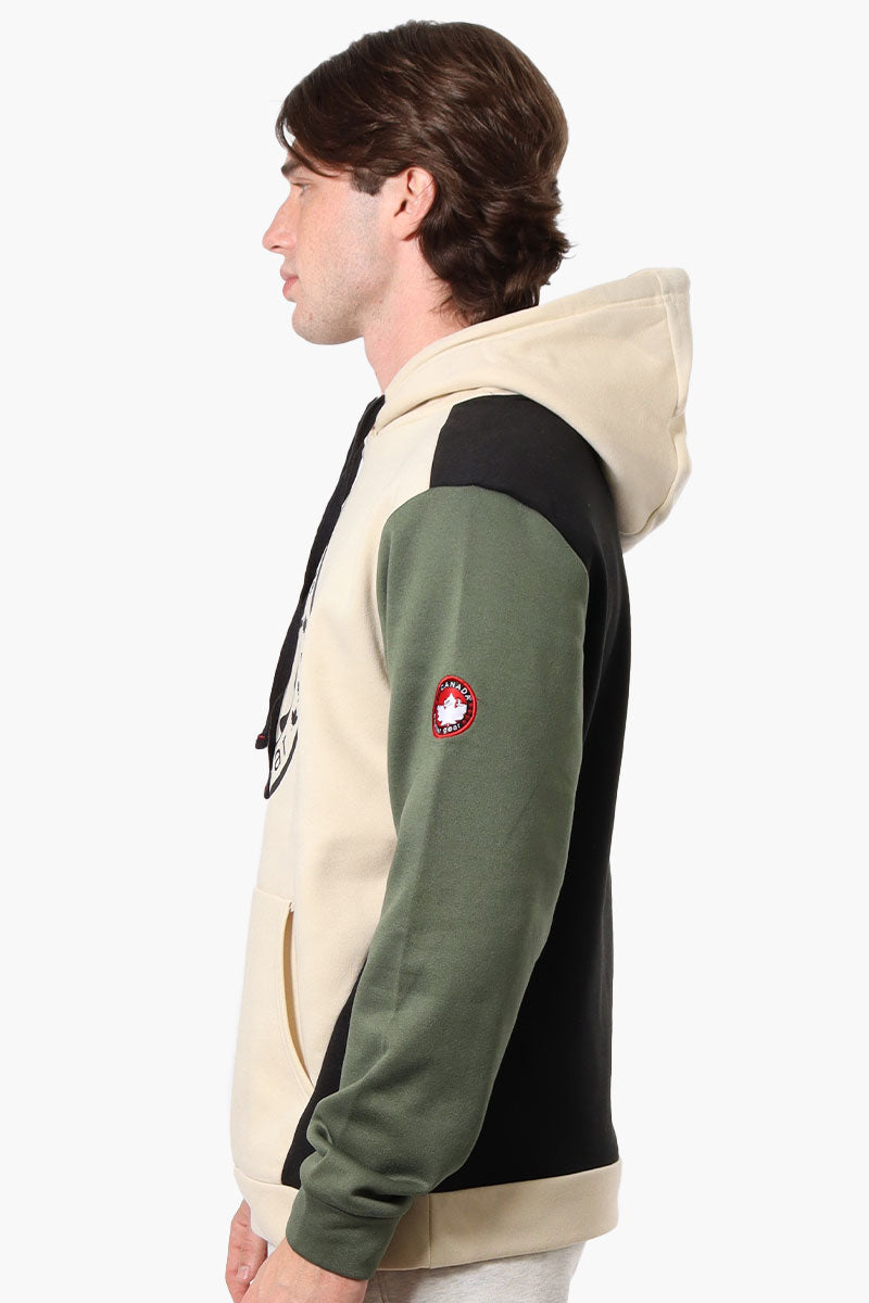 Canada Weather Gear Colour Block Hoodie - Cream - Mens Hoodies & Sweatshirts - Canada Weather Gear