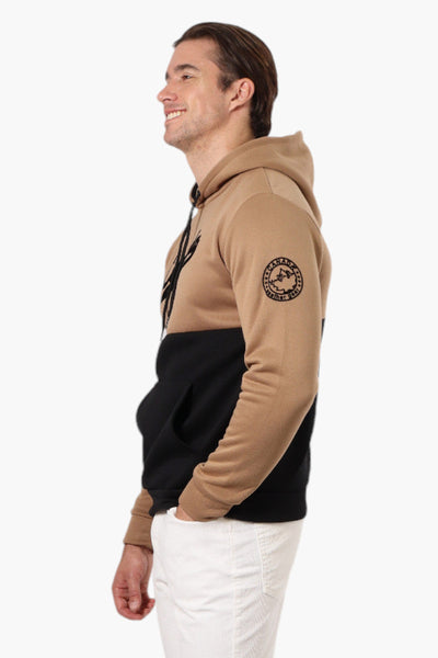 Canada Weather Gear Colour Block Chest Logo Hoodie - Brown - Mens Hoodies & Sweatshirts - Canada Weather Gear