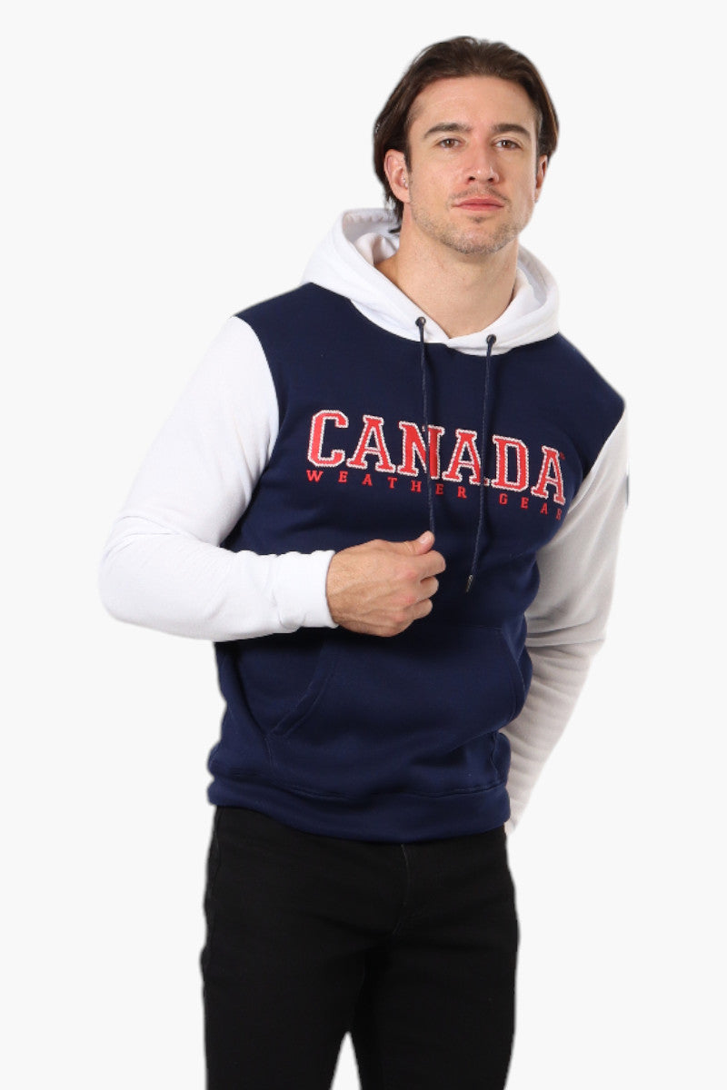 Canada Weather Gear Colour Block Hoodie - Navy - Mens Hoodies & Sweatshirts - Canada Weather Gear