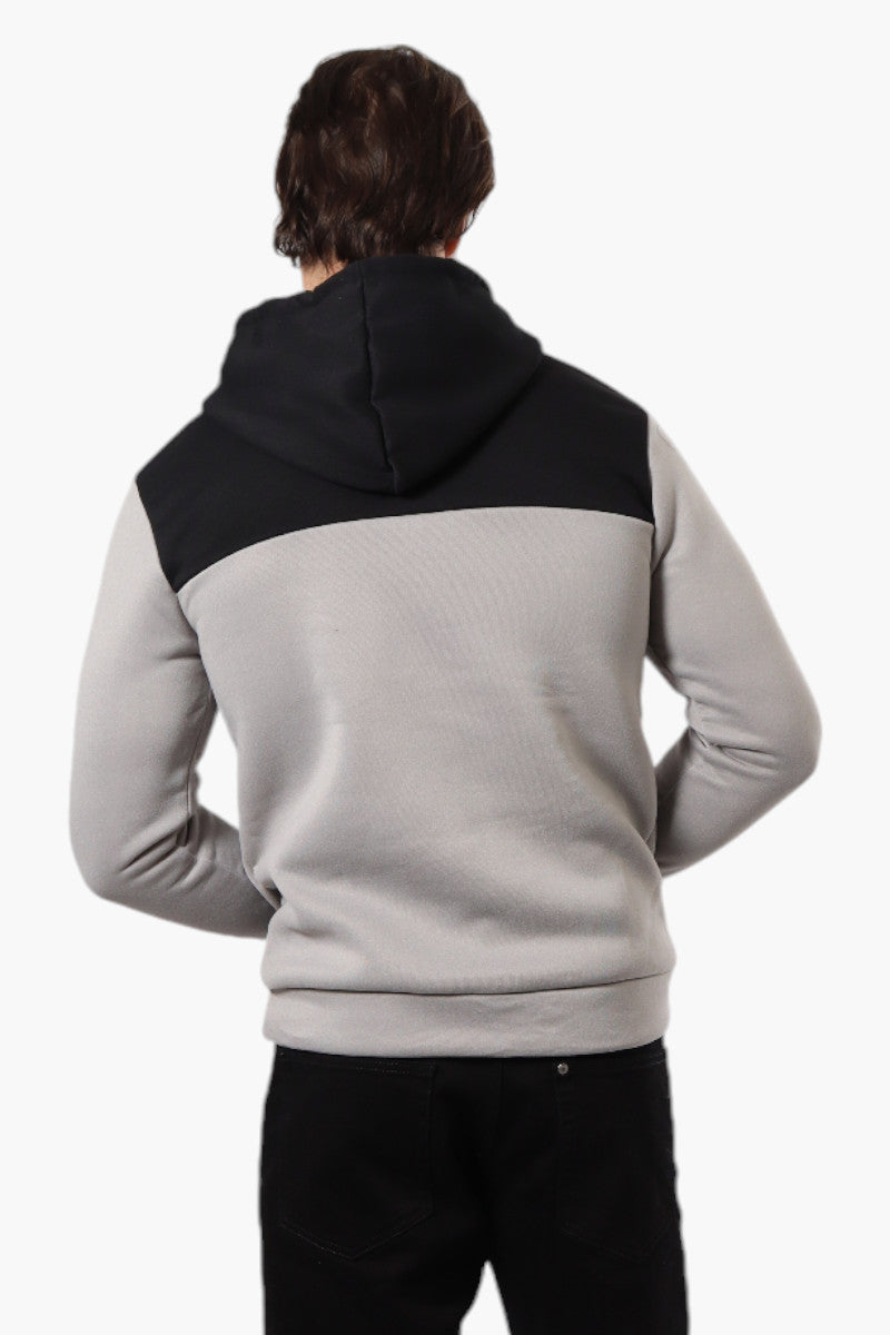 Super Triple Goose Embroidered Colour Block Hoodie - Grey - Mens Hoodies & Sweatshirts - Canada Weather Gear