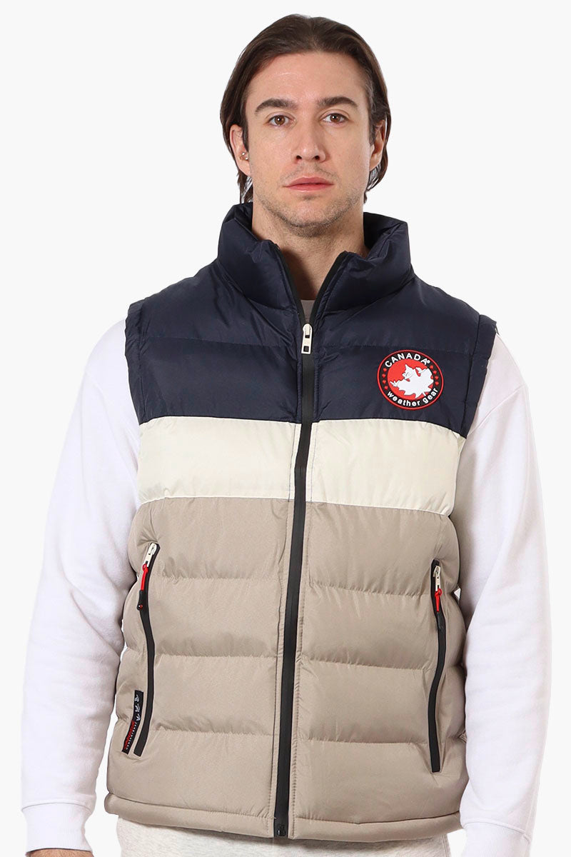 Canada Weather Gear Colour Block Vest - Navy - Mens Vests - Canada Weather Gear