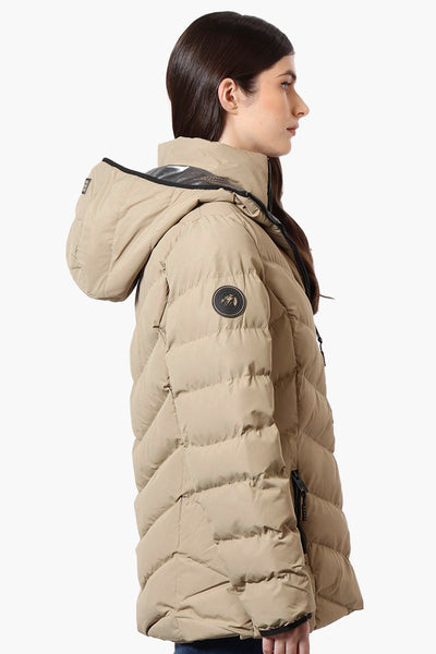 Super Triple Goose Heat Retention Lining Bomber Jacket - Beige - Womens Bomber Jackets - Canada Weather Gear