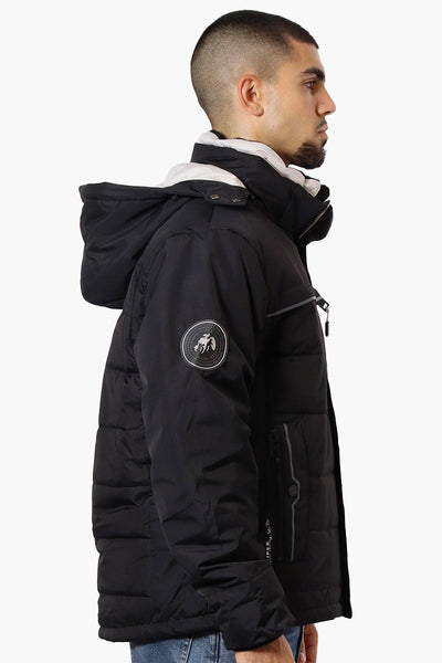 Super Triple Goose Contrast Detail Bubble Bomber Jacket - Black - Mens Bomber Jackets - Canada Weather Gear