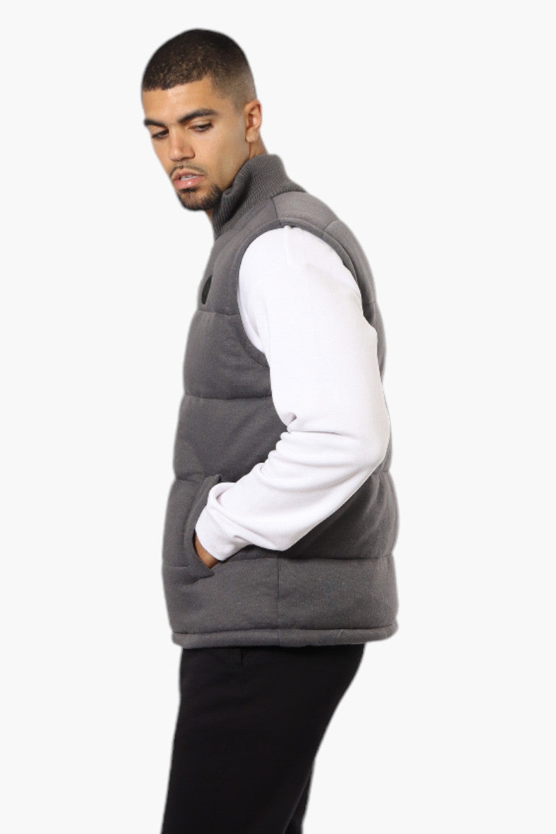 Canada Weather Gear Solid Sweater Knit Puffer Vest - Grey - Mens Vests - Canada Weather Gear