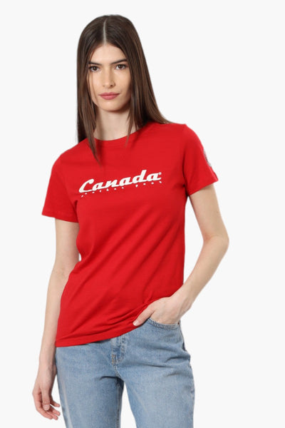 Canada Weather Gear Canada Print Tee - Red - Womens Tees & Tank Tops - Canada Weather Gear