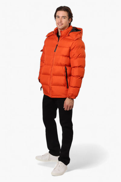 Canada Weather Gear Zip Pocket Bubble Bomber Jacket - Orange - Mens Bomber Jackets - Canada Weather Gear