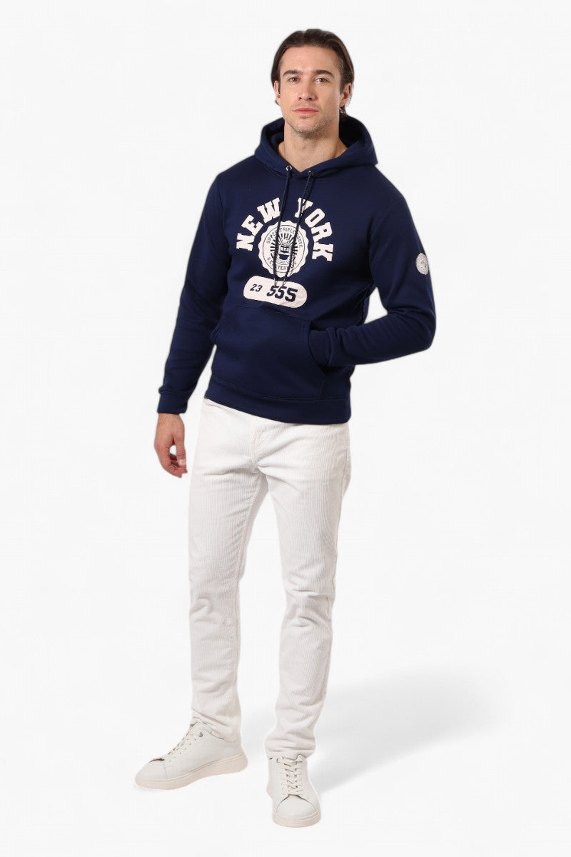 Super Triple Goose New York Print Hoodie - Navy - Mens Hoodies & Sweatshirts - Canada Weather Gear