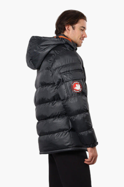 Canada Weather Gear Grid Pattern Bubble Bomber Jacket - Black - Mens Bomber Jackets - Canada Weather Gear