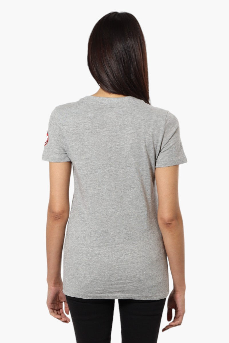 Canada Weather Gear Maple Leaf Print Tee - Grey - Womens Tees & Tank Tops - Canada Weather Gear