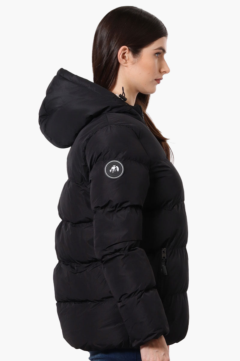 Super Triple Goose Sherpa Lined Bubble Bomber Jacket - Black - Womens Bomber Jackets - Canada Weather Gear