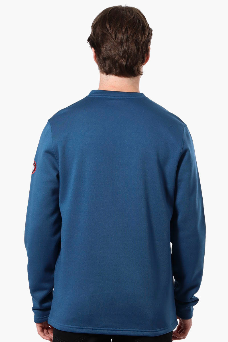 Canada Weather Gear Fleece Henley Sweatshirt - Navy - Mens Hoodies & Sweatshirts - Canada Weather Gear