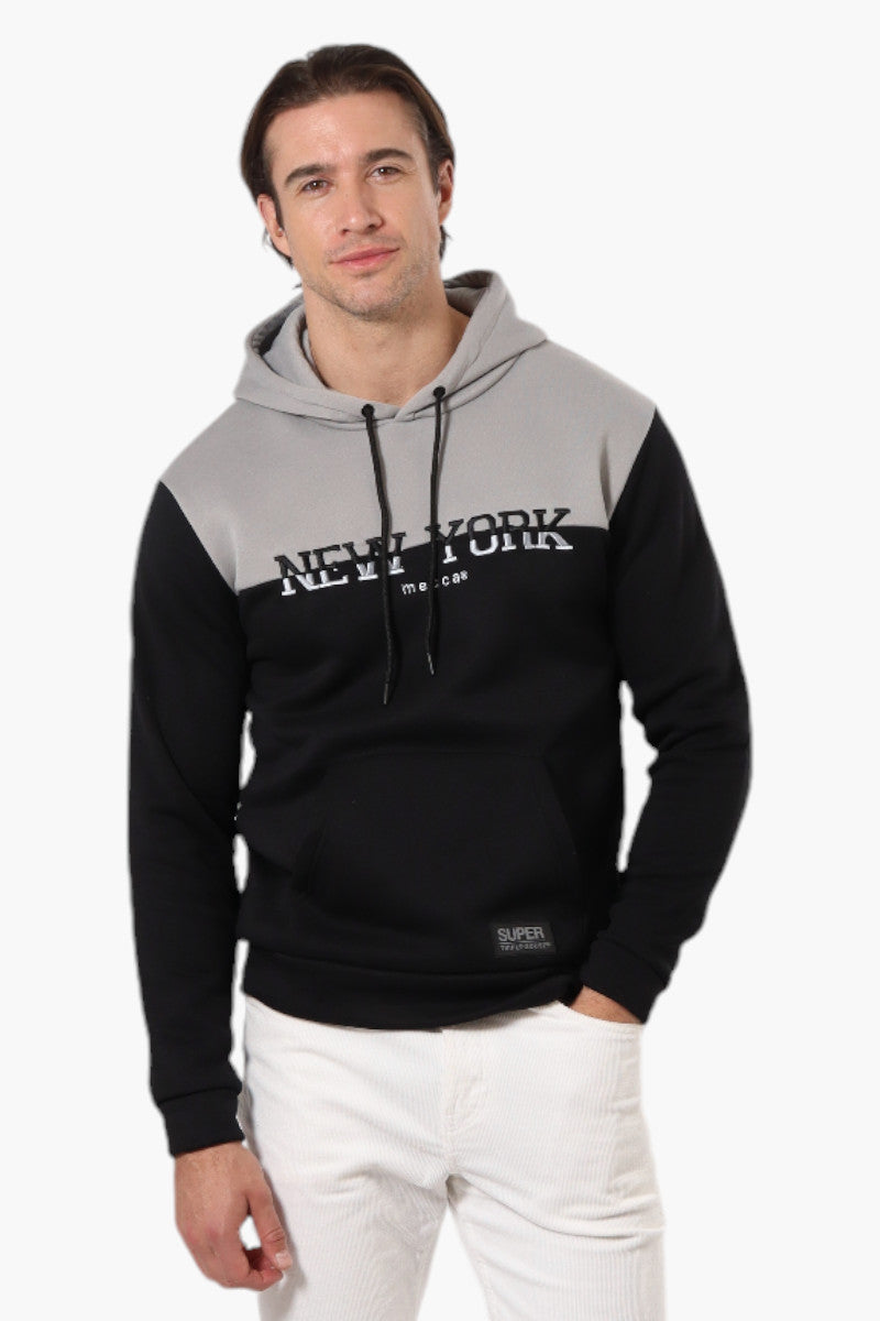 Super Triple Goose Embroidered Colour Block Hoodie - Grey - Mens Hoodies & Sweatshirts - Canada Weather Gear