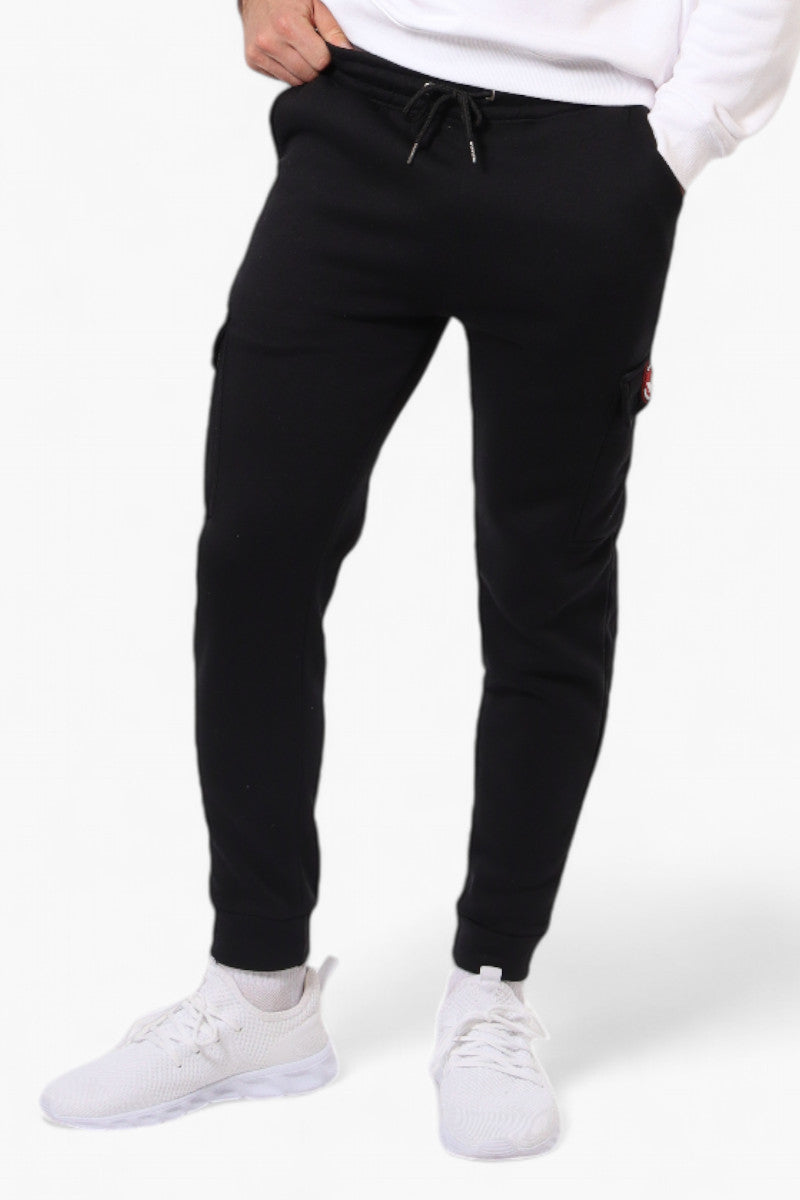 Canada Weather Gear Tie Waist Cargo Joggers - Black - Mens Joggers & Sweatpants - Canada Weather Gear