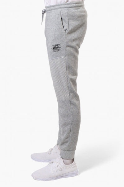 Super Triple Goose Tie Waist Track and Field Print Joggers - Grey - Mens Joggers & Sweatpants - Canada Weather Gear