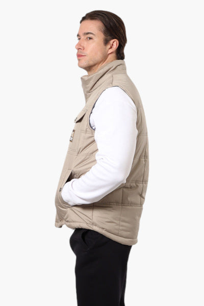 Canada Work Gear Sherpa Collar Bubble Vest - Beige - Mens Vests - Canada Weather Gear