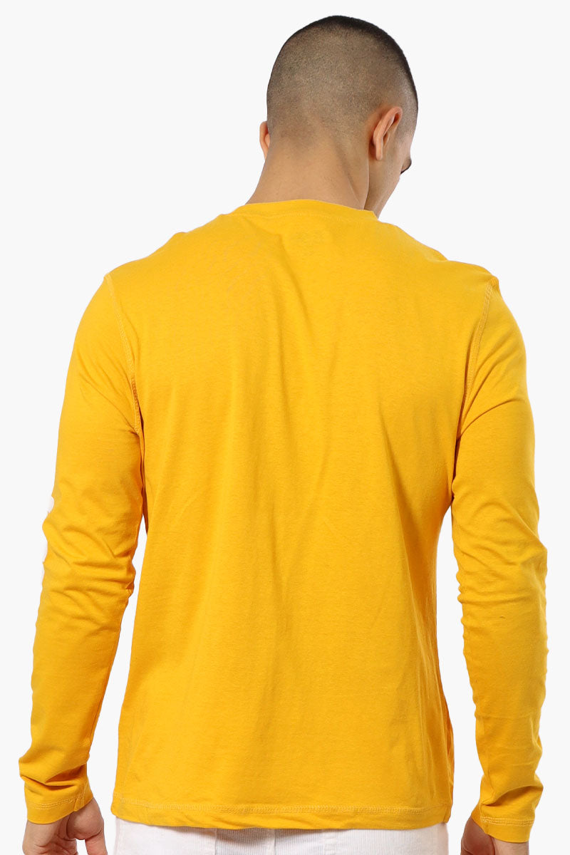 Canada Weather Gear Logo Sleeve Long Sleeve Top - Yellow - Mens Long Sleeve Tops - Canada Weather Gear