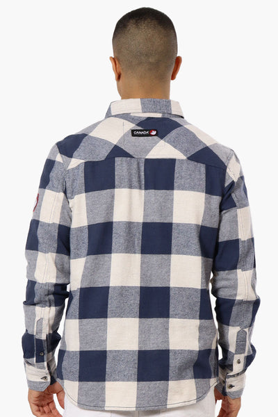 Canada Weather Gear Plaid Cotton Casual Shirt - Blue - Mens Casual Shirts - Canada Weather Gear