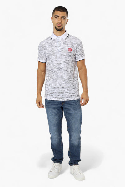 Canada Weather Gear Patterned Stripe Detail Polo Shirt - White - Mens Polo Shirts - Canada Weather Gear