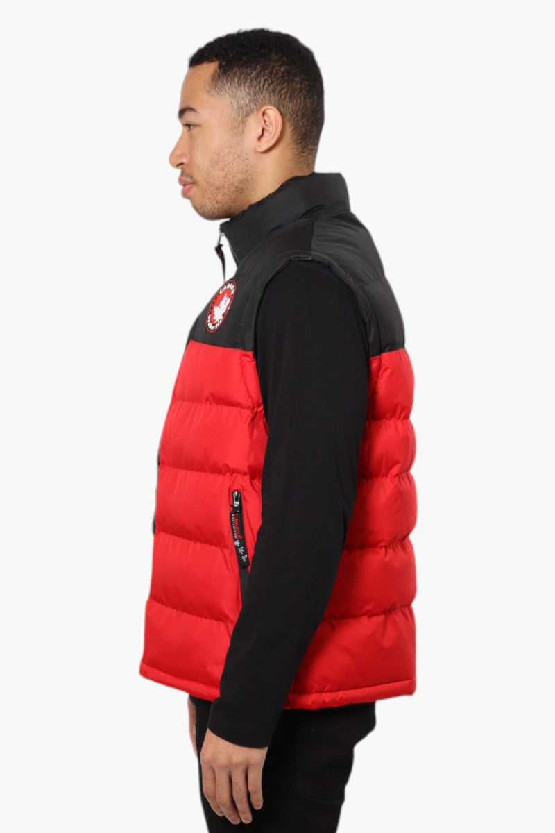 Canada Weather Gear Contrast Bubble Vest - Red - Mens Vests - Canada Weather Gear