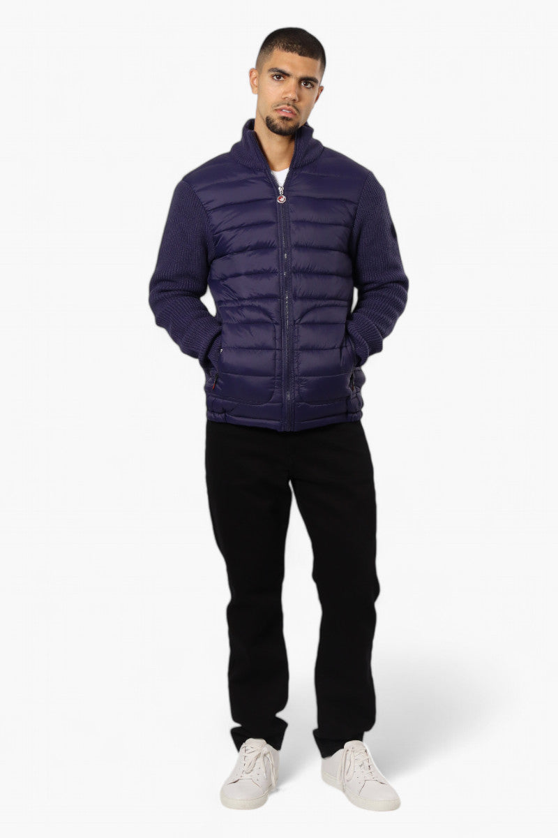 Canada Weather Gear Sweater Knit Polyfill Lightweight Jacket - Navy - Mens Lightweight Jackets - Canada Weather Gear