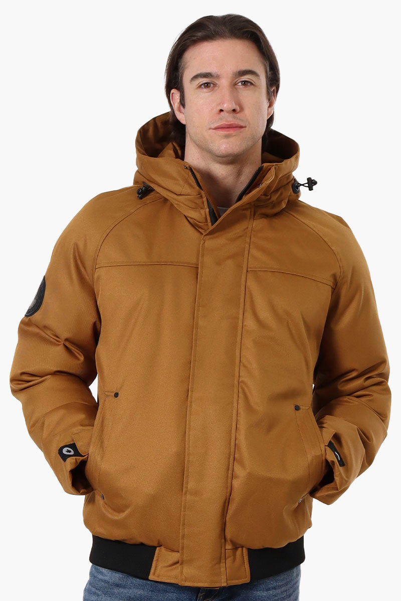 Canada Weather Gear Solid Twill Bomber Jacket - Camel - Mens Bomber Jackets - Canada Weather Gear