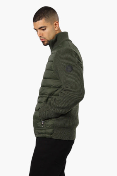 Canada Weather Gear Sweater Knit Polyfill Lightweight Jacket - Olive - Mens Lightweight Jackets - Canada Weather Gear