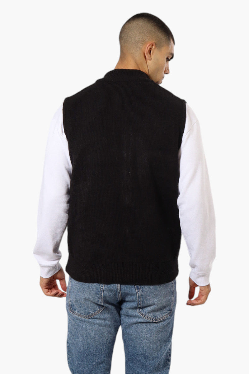 Canada Weather Gear Sweater Knit Polyfill Puffer Vest - Black - Mens Vests - Canada Weather Gear