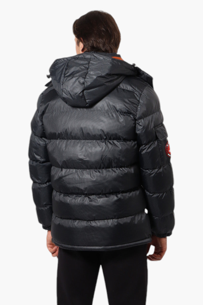 Canada Weather Gear Grid Pattern Bubble Bomber Jacket - Black - Mens Bomber Jackets - Canada Weather Gear