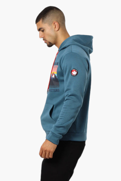 Canada Weather Gear Mountain Outfitters Print Hoodie - Teal - Mens Hoodies & Sweatshirts - Canada Weather Gear