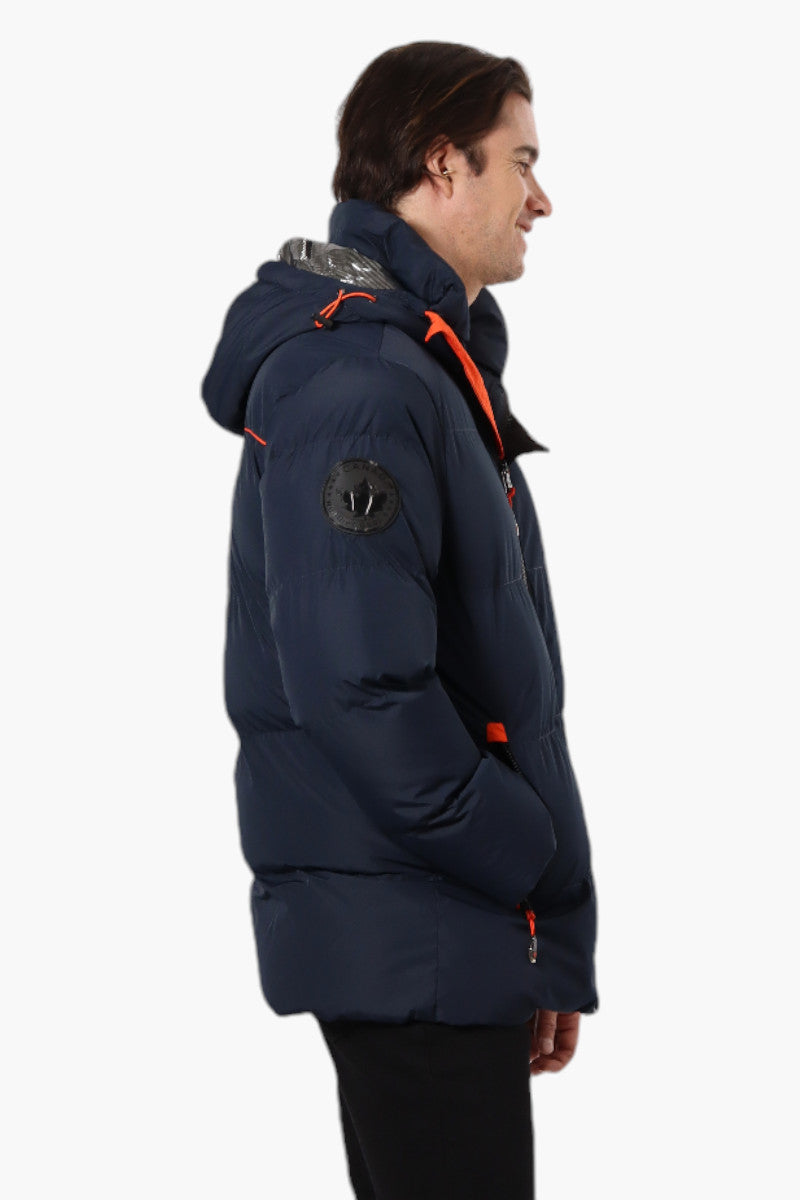 Canada Weather Gear Contrast Trim Bubble Bomber Jacket - Navy - Mens Bomber Jackets - Canada Weather Gear