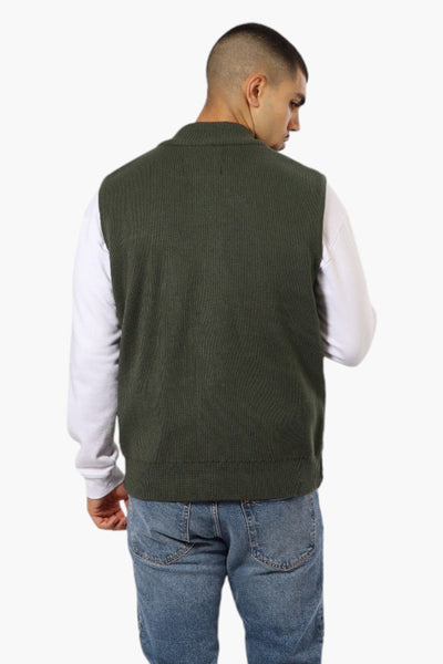 Canada Weather Gear Sweater Knit Polyfill Puffer Vest - Olive - Mens Vests - Canada Weather Gear