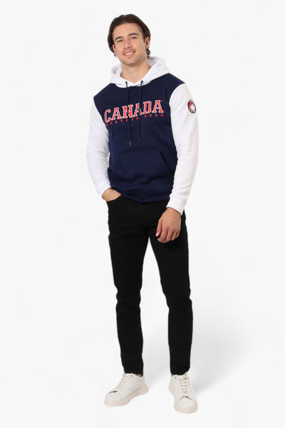 Canada Weather Gear Colour Block Hoodie - Navy - Mens Hoodies & Sweatshirts - Canada Weather Gear